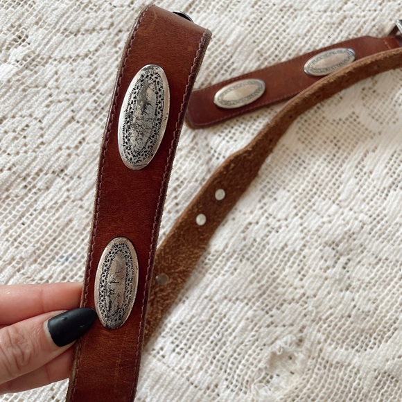 Vtg Lady Canterbury Romantic Academia Coastal Country Medallion Leather - Picture 9 of 12